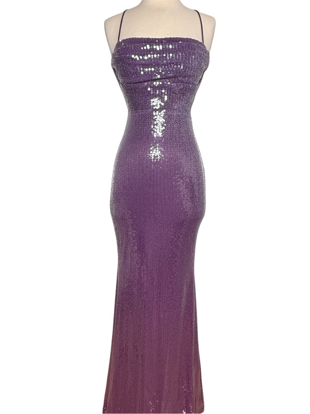 Purple ombré sequin dress